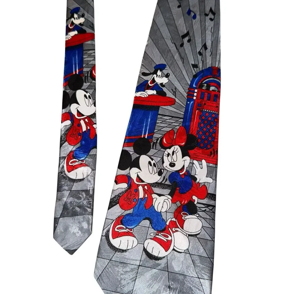 Disney Mickey Minnie Goofy music jukebox‎ tie